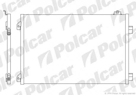 Радіатор кондиціонера Polcar 6016K8C2