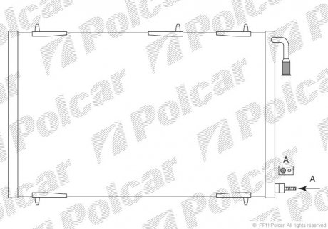 Радіатор кондиціонера Polcar 5723K8C3 (фото 1)