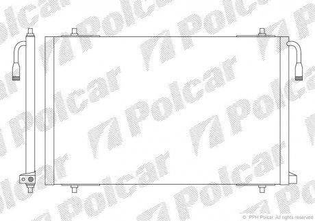 Радіатор кондиціонера Polcar 5723K8C1