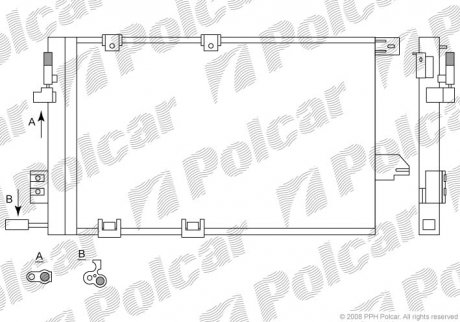 Радіатор кондиціонера Polcar 5508K8C1