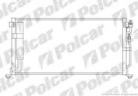 Радіатор кондиціонера Polcar 5231K8C2 (фото 1)