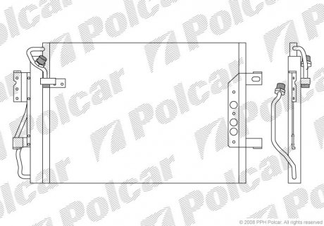 Радіатор кондиціонера Polcar 5005K8C1