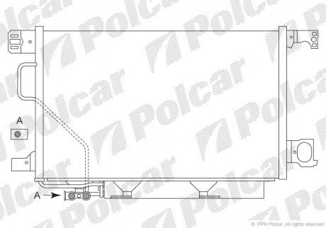 Радіатор кондиціонера Polcar 5003K8C5 (фото 1)