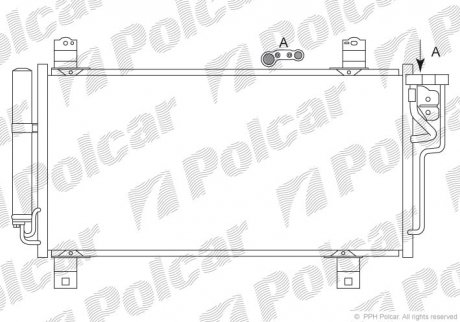 Радіатор кондиціонера Polcar 4560K8C2S