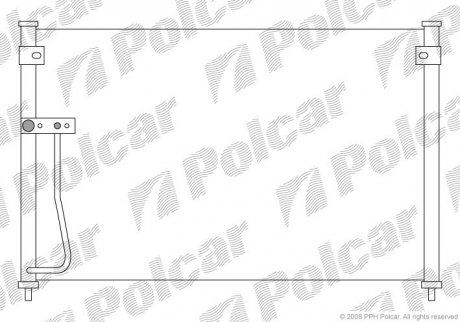 Радіатор кондиціонера Polcar 4517K8C2 (фото 1)