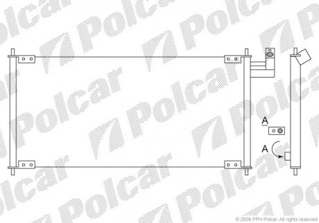 Радіатор кондиціонера Polcar 4509K8C1