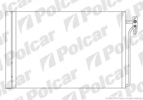 Радіатор кондиціонера Polcar 4332K8C1 (фото 1)