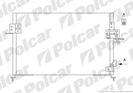 Радіатор кондиціонера Polcar 4321K8C1