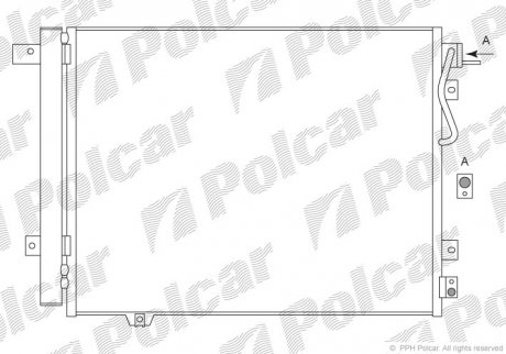 Радіатор кондиціонера Polcar 4171K82X (фото 1)