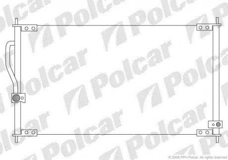 Радіатор кондиціонера Polcar 3875K8C1