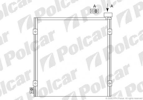 Радіатор кондиціонера Polcar 3860K8C1