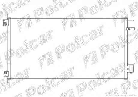 Радіатор кондиціонера Polcar 3851K8C1