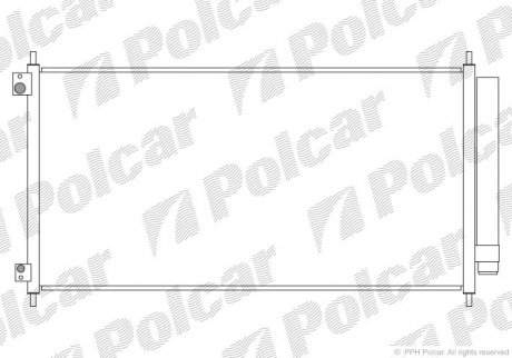 Радіатор кондиціонера Polcar 3851K81K