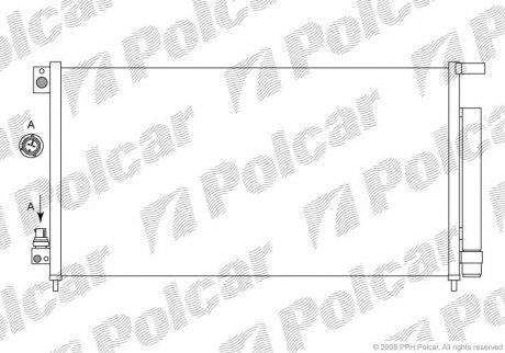 Радіатор кондиціонера Polcar 3833K8C2