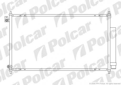 Радіатор кондиціонера Polcar 3833K8C1S