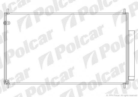 Радіатор кондиціонера Polcar 3822K81K