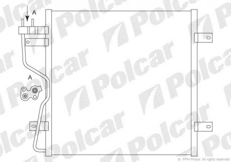 Радіатор кондиціонера Polcar 3411K8C1