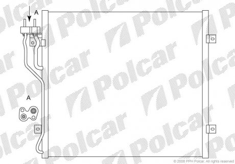 Радіатор кондиціонера Polcar 3410K8C1