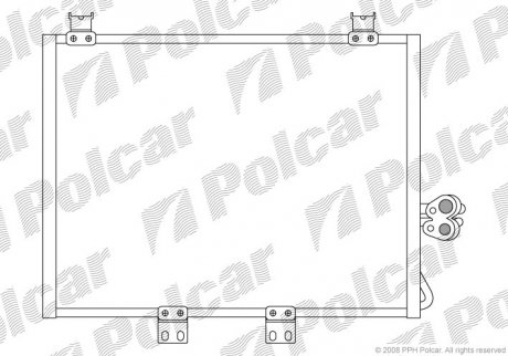 Радіатор кондиціонера Polcar 3400K8C2 (фото 1)