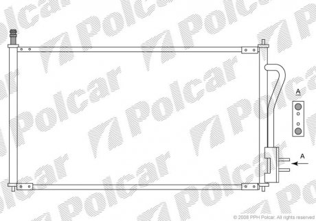 Радіатор кондиціонера Polcar 3201K8C1 (фото 1)