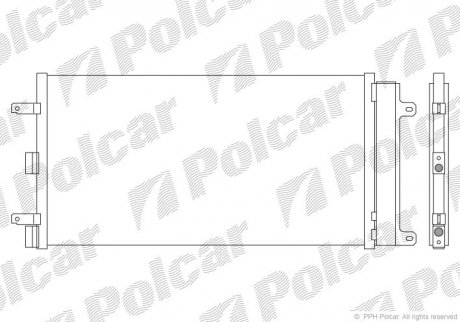 Радіатор кондиціонера Polcar 3041K8C1