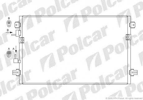 Радіатор кондиціонера Polcar 2460K8C1 (фото 1)