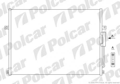 Радіатор кондиціонера Polcar 2406K8C1