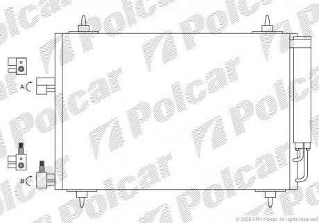 Радіатор кондиціонера Polcar 2332K8C1 (фото 1)