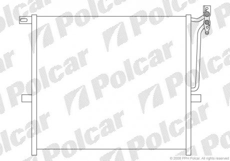 Радіатор кондиціонера Polcar 2055K8C1 (фото 1)