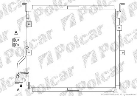 Радіатор кондиціонера Polcar 2007K8C5 (фото 1)