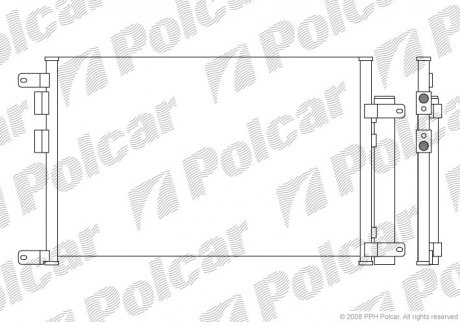 Радіатор кондиціонера Polcar 1408K8C2 (фото 1)