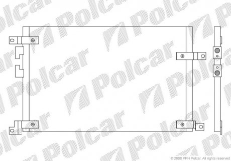 Радіатор кондиціонера Polcar 1408K8C1 (фото 1)