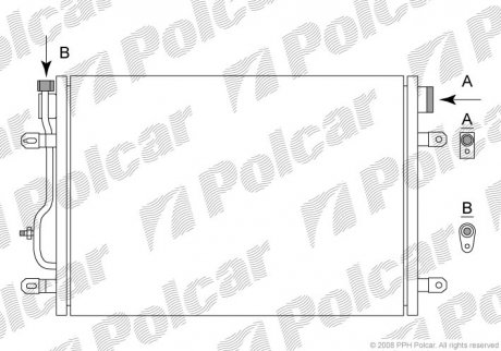 Радіатор кондиціонера Polcar 1334K8C1 (фото 1)