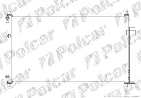 Радіатор кондиціонера Polcar 3841K8C1 (фото 1)