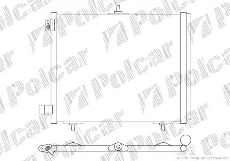 Радіатор кондиціонера Polcar 2316K8C2