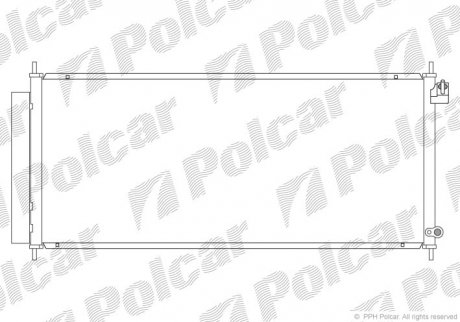Радіатор кондиціонера Polcar 3835K8C2 (фото 1)