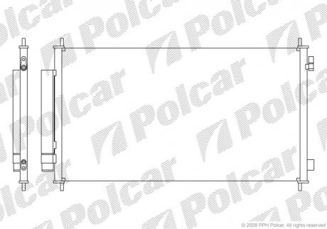 Радіатор кондиціонера Polcar 3877K8C1