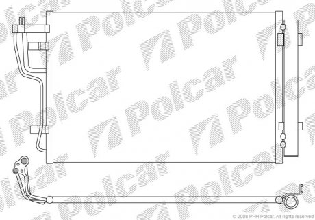 Радіатор кондиціонера Polcar 4114K8C1 (фото 1)