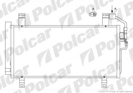 Радіатор кондиціонера Polcar 4519K8C3
