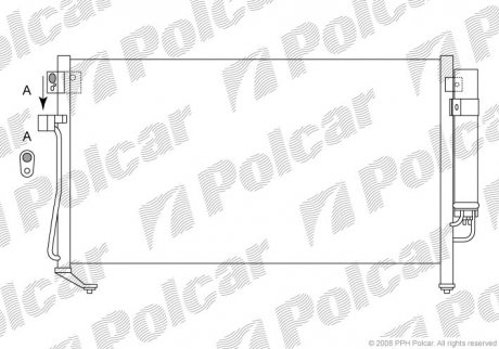 Радіатор кондиціонера Polcar 7241K8C2 (фото 1)