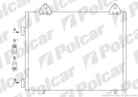 Радіатор кондиціонера Polcar 4310K8C1 (фото 1)