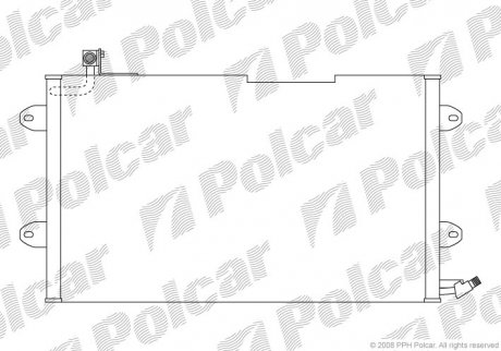 Радіатор кондиціонера Polcar 9538K8C2 (фото 1)