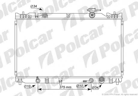 Радіатор охолодження Polcar 8136081K
