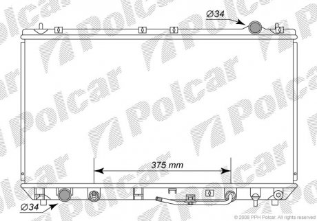 Радіатор охолодження Polcar 813508-4