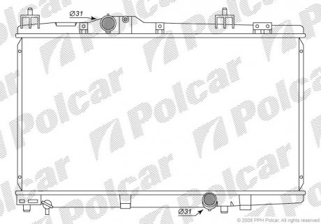 Радіатор охолодження Polcar 8104081K