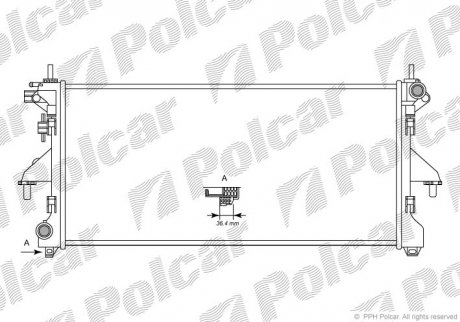 Радиатор охлажения Fiat Ducato 06- Polcar 577008-1