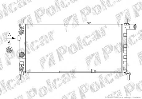 Радіатор охолодження Polcar 550508-9 (фото 1)