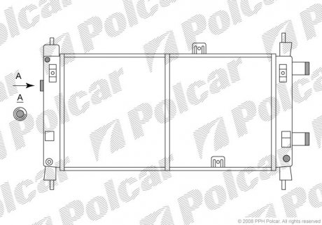 Радіатор охолодження Polcar 550508-0
