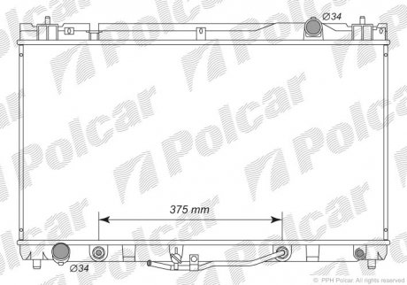 Радіатор охолодження Polcar 813708-3 (фото 1)