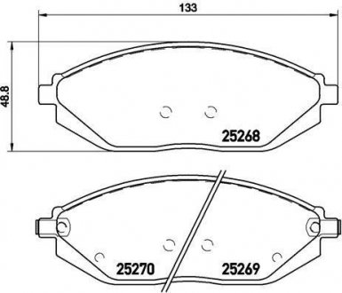 Klocki hamulcowe BREMBO P10054